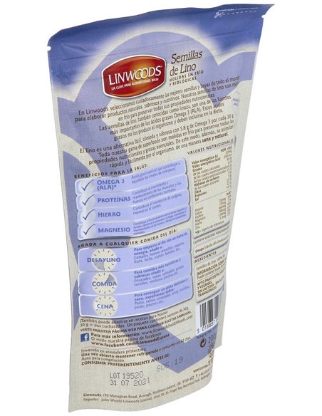 Semillas de Lino Molido Bio 200 g de Linwoods
