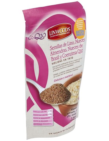 Semillas De Lino Con Nueces Almendras Q10 200Gr. de Linwoods