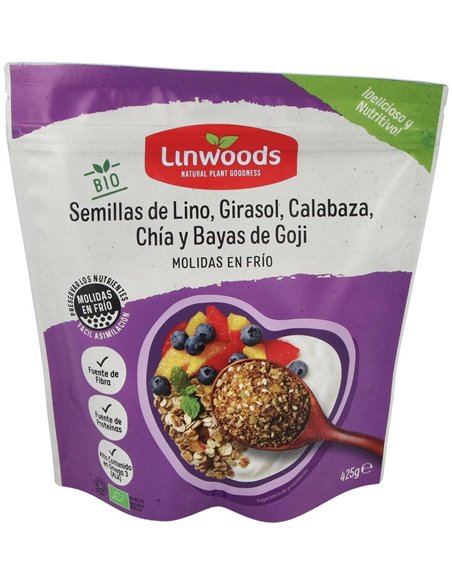 Semillas Lino Calabaza Girasol Chia Goji 425Gr. de Linwoods