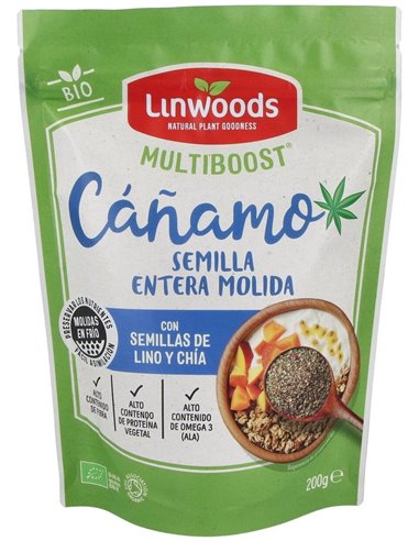 Semillas De Cañamo Molidas Lino Y Chia 200Gr. Bio de Linwoods
