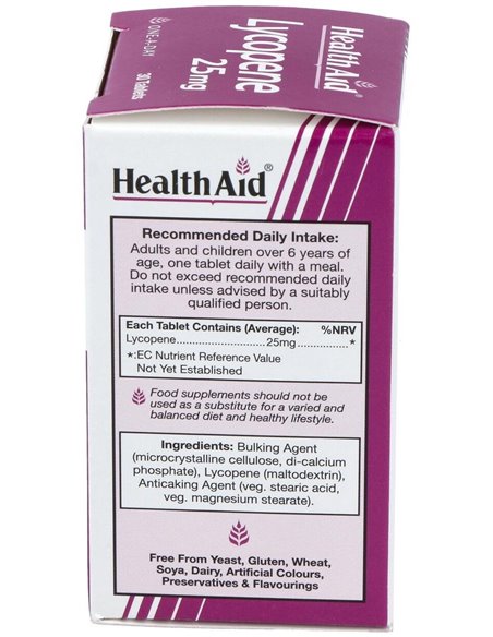 Licopeno 25Mg. 30Comp. Health Aid de Health Aid