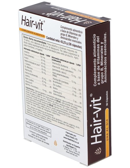 Hair-Vit® 30 Cáps de Health Aid