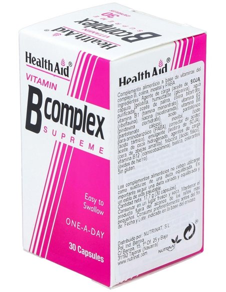 Vit B Complex 30Cap. Health Aid de Health Aid