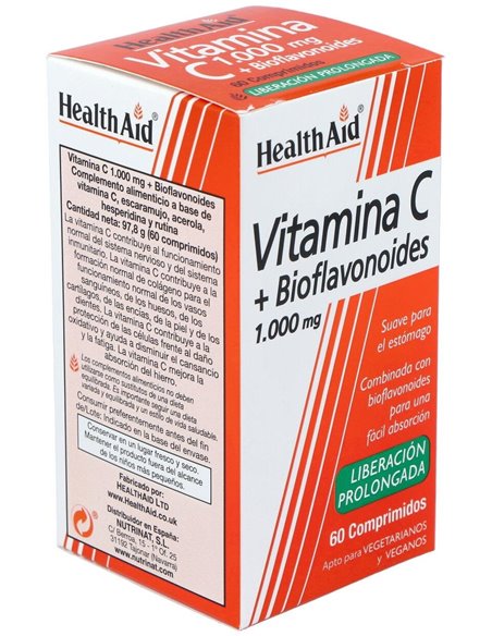 Vitamina C 1.000 Mg + Bioflavonoides 60 Comp de Health Aid