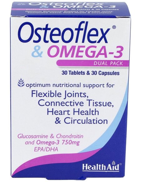 Osteoflex®+ Omega-3 30 Comp + 30 Cáps de Health Aid