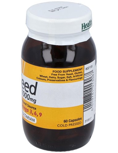 Aceite De Linaza Flaxseed Oil 60Cap. Health Aid de Health Aid
