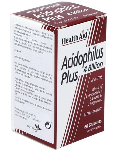 Acidophilus Plus (4.000 Millones) 60 Vcáps de Health Aid