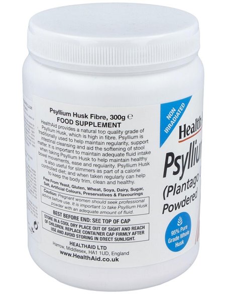Fibra De Cáscara De Psyllium  300 g de Health Aid