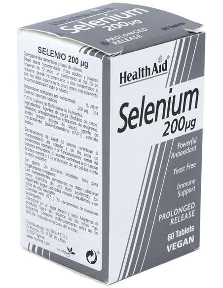Selenio 200 ?g 60 Comp de Health Aid