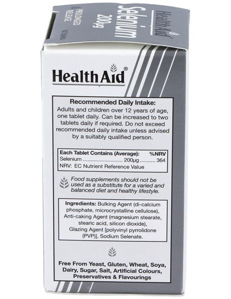 Selenio 200 ?g 60 Comp de Health Aid