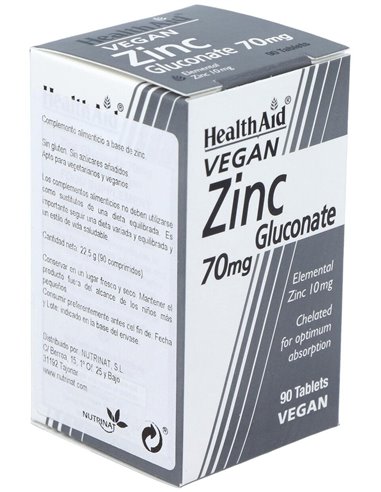 Gluconato De Zinc 70 Mg 90 Comp de Health Aid
