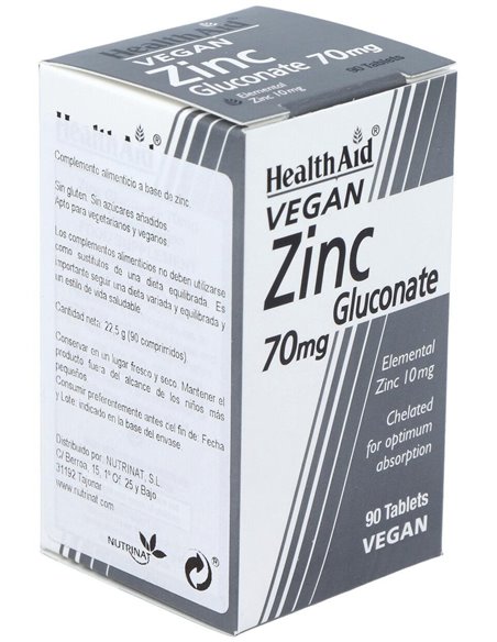 Gluconato De Zinc 70 Mg 90 Comp de Health Aid