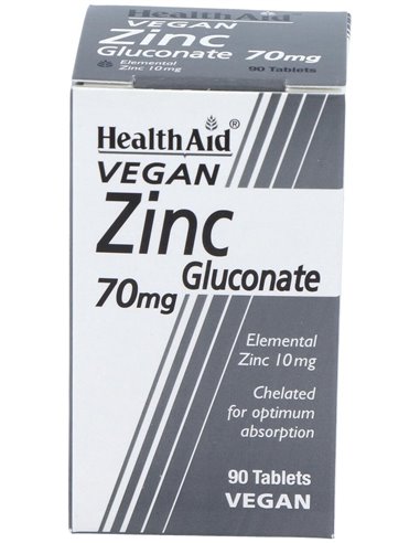 Gluconato De Zinc 70 Mg 90 Comp de Health Aid