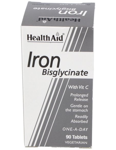 Hierro Bisglycinate Iron+Vit.C 90Comp. Health Aid de Health Aid