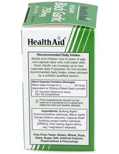 Ajo Negro 750 Mg 30 Vcáps de Health Aid