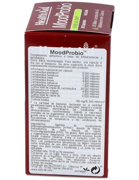 Moodprobio  30 VCáps de Health Aid