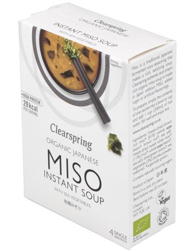 Sopa De Miso Y Algas (4X10G) de Clearspring