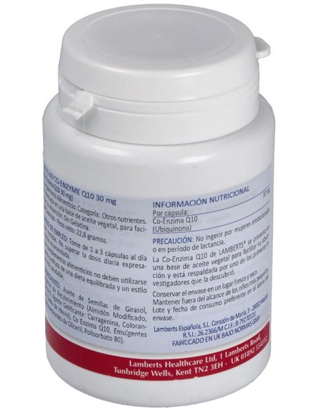 Coenzima Q10 30 mg 60 Caps. de Lamberts