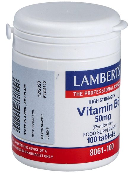 Vitamina B6 50 mg (Piridoxina) de Lamberts