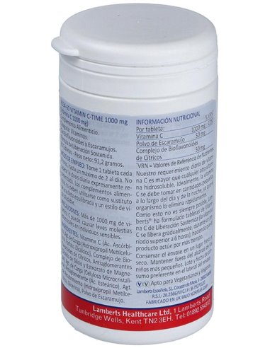 Vitamina C 1000 mg + Bioflavonoides Time Release de Lamberts