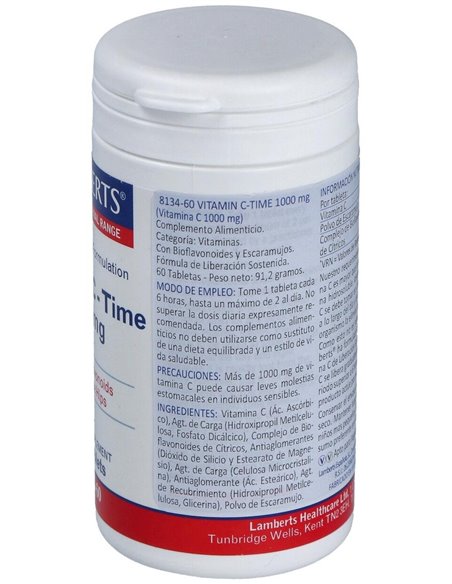 Vitamina C 1000 mg + Bioflavonoides Time Release de Lamberts