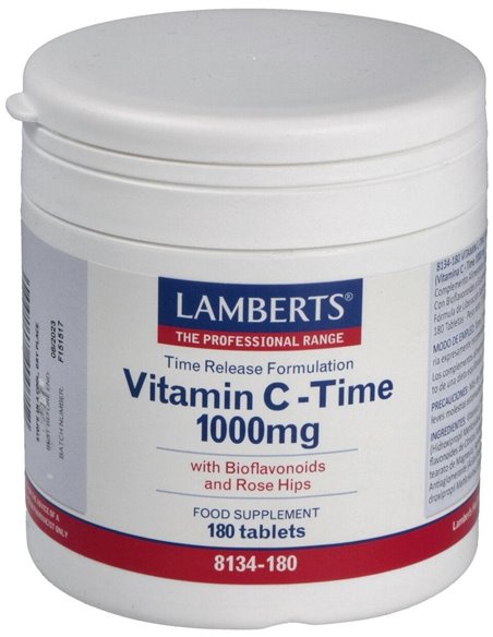 Vitamina C 1000 mg + Bioflavonoides Time Release de Lamberts