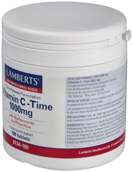 Vitamina C 1000 mg + Bioflavonoides Time Release de Lamberts