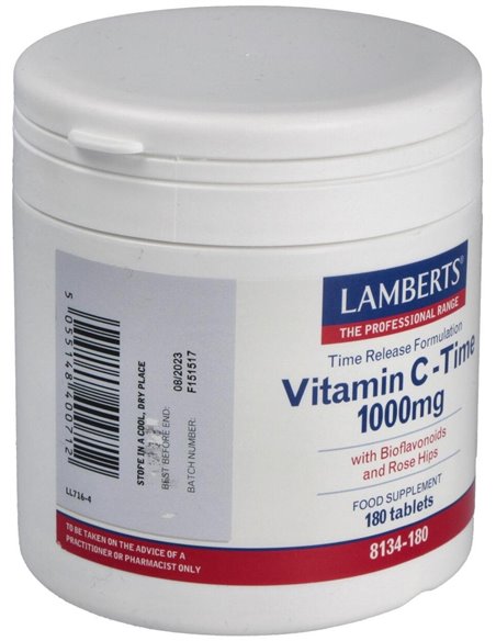 Vitamina C 1000 mg + Bioflavonoides Time Release de Lamberts