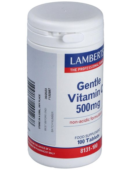 Gentle Vitamina C 500 mg (Forma suave, no ácida) 100 Tabs. de Lamberts