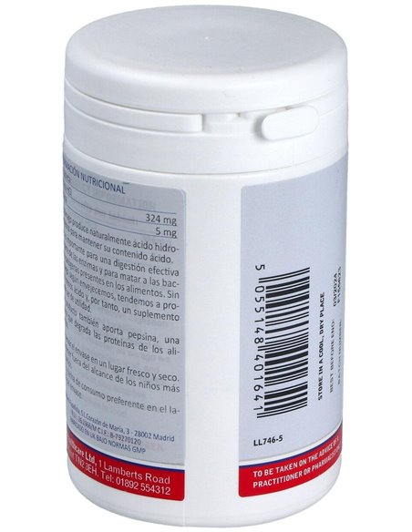 Betaína HCl 324 mg y Pepsina 5 mg 180 Tabs. de Lamberts