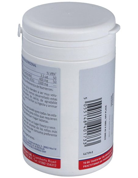 Calcio Masticable 400 mg (Con Vitamina D3 y FOS) de Lamberts