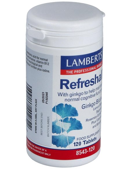 Refreshall® (Vit, Min, Gingko, Melisa, Romero +) 120 Tabs. de Lamberts