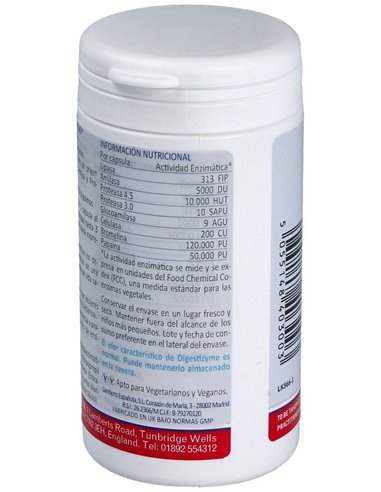 Digestizyme® (Enzimas vegetales) 100 Caps. de Lamberts