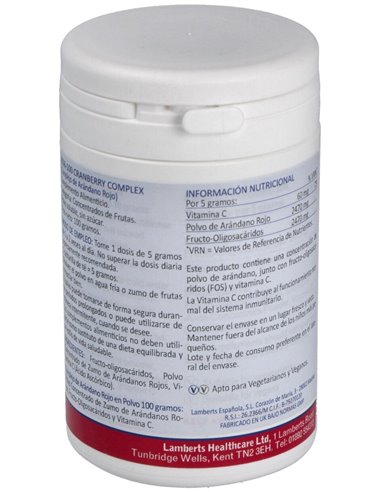 Complejo de Arándano con FOS y Vitamina C en Polvo de Lamberts