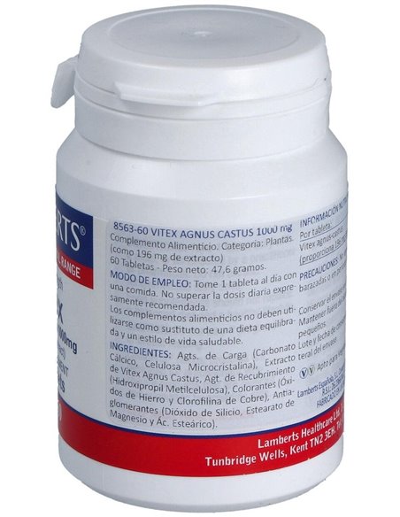 Vitex Agnus Castus 1000 mg 60 Tabs. de Lamberts