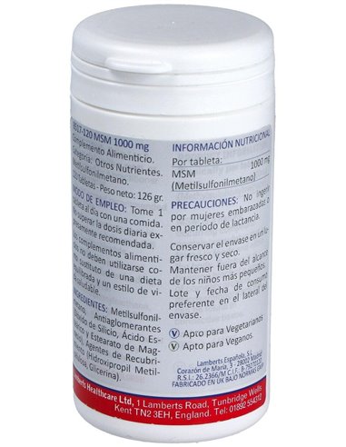MSM 1000 mg de Lamberts