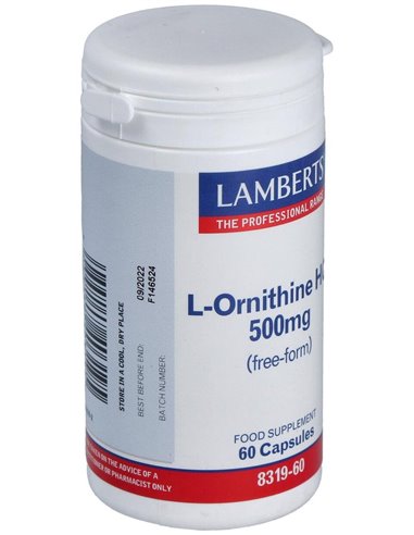 L-Ornitina HCl 500 mg 60 Caps. de Lamberts