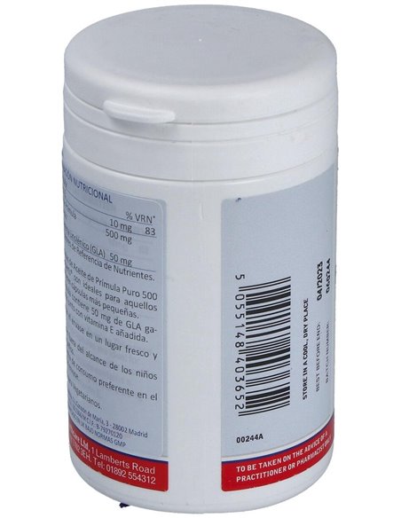 Aceite de Prímula 500 mg 180 Caps. de Lamberts
