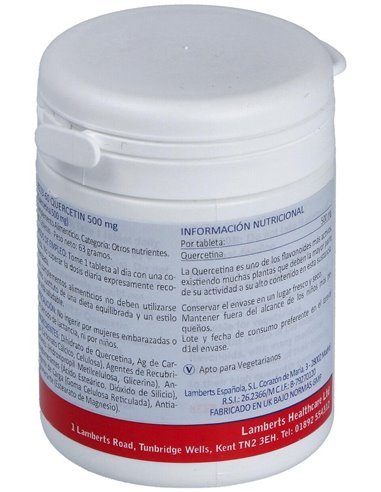 Quercetina 500 mg 60 Tabs. de Lamberts