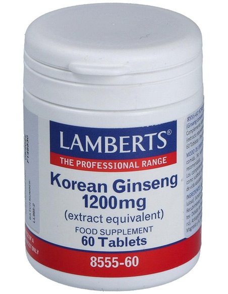 Ginseng Coreano 1200 mg 60 Tabs. de Lamberts