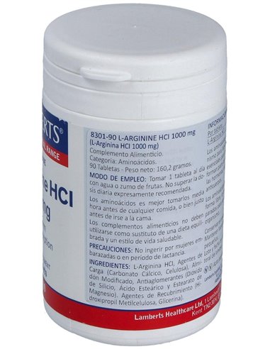 L-Arginina HCl 1000 mg de Lamberts