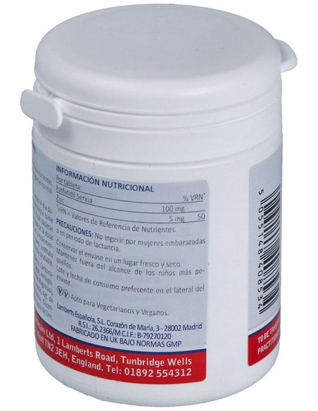 Fosfatidil Serina 100 mg con Zinc 5 mg de Lamberts