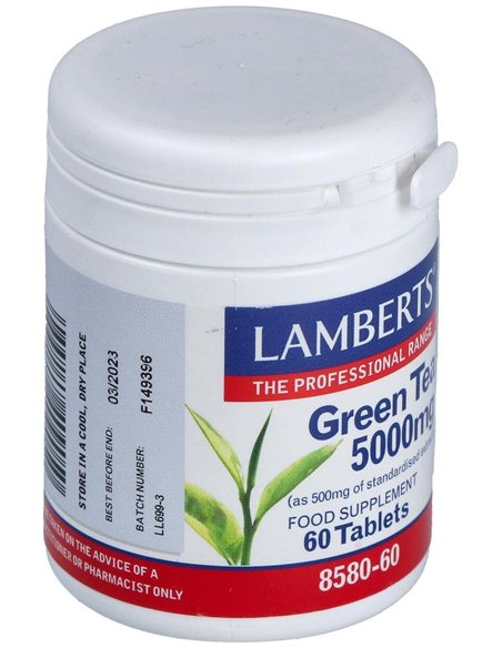 Te verde 5000 mg (Con 10 mg de L-Teanina) 60 Tabs. de Lamberts