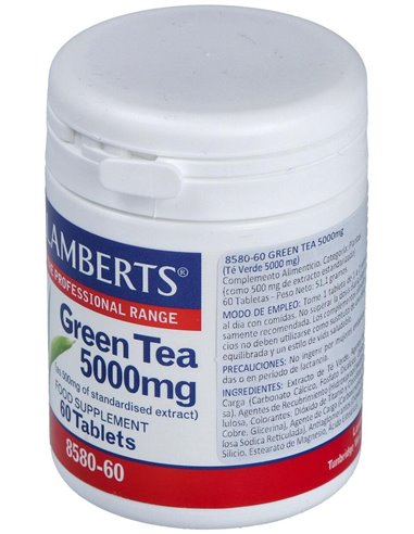 Te verde 5000 mg (Con 10 mg de L-Teanina) 60 Tabs. de Lamberts
