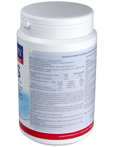 FOS® (Fructo-Oligosacáridos en polvo) de Lamberts