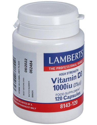 Vitamina D3 1000 UI (25 µg) de Lamberts