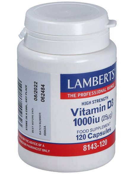 Vitamina D3 1000 UI (25 µg) de Lamberts