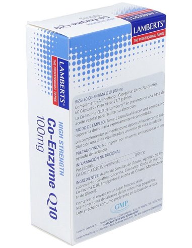 Coenzima Q10 100 mg 60 Caps. de Lamberts
