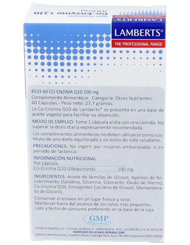 Coenzima Q10 100 mg de Lamberts