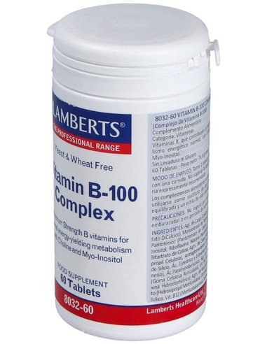 Complejo de Vitaminas B-100 60 Tabs. de Lamberts
